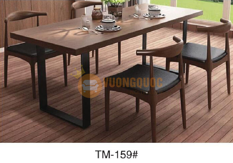 Bộ bàn ghế nhà hàng phong cách Nhật HOY TM159-3